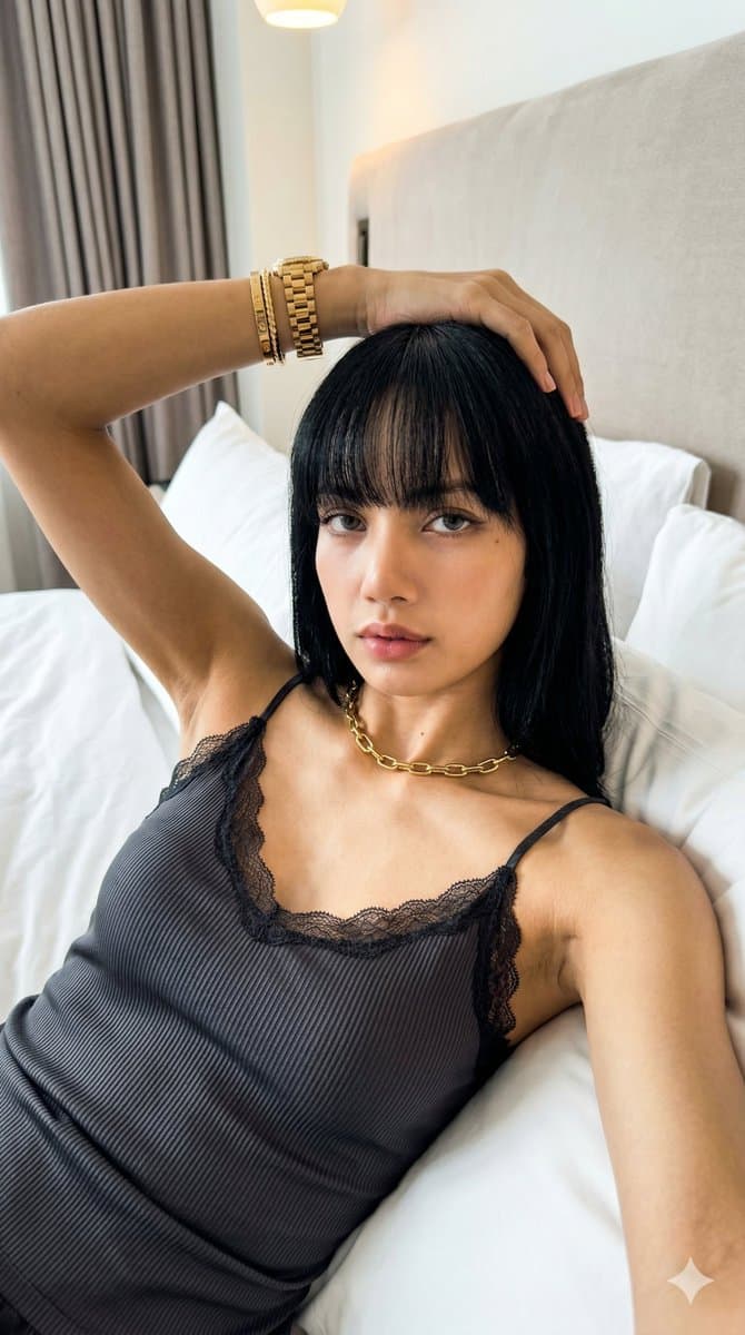 Celebrity Selfie in Luxury Bedroom