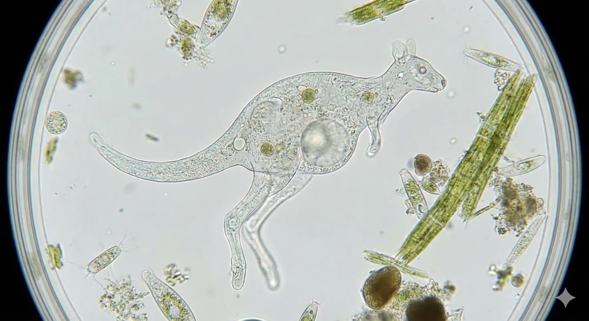 Kangaroo-Inspired Single-Celled Organism