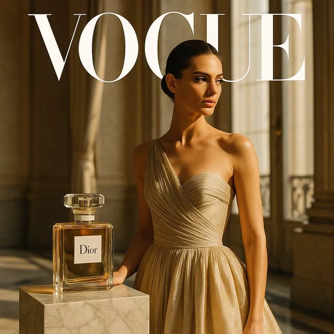 Couture Perfume Editorial in Parisian Interior