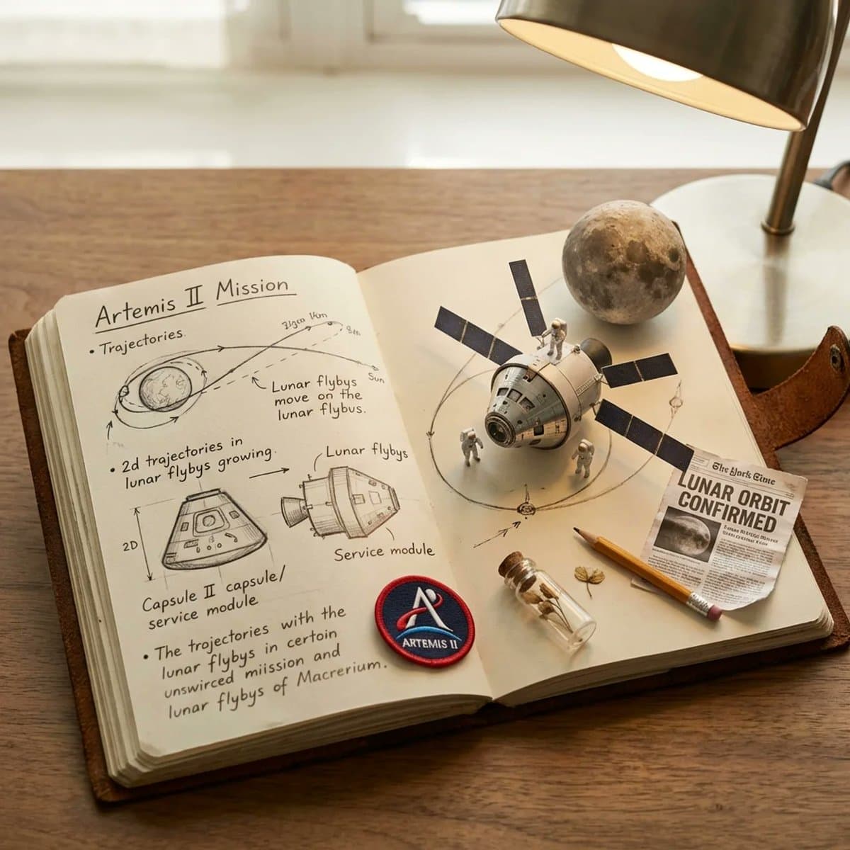 Artemis II Mission Planning Journal Diorama