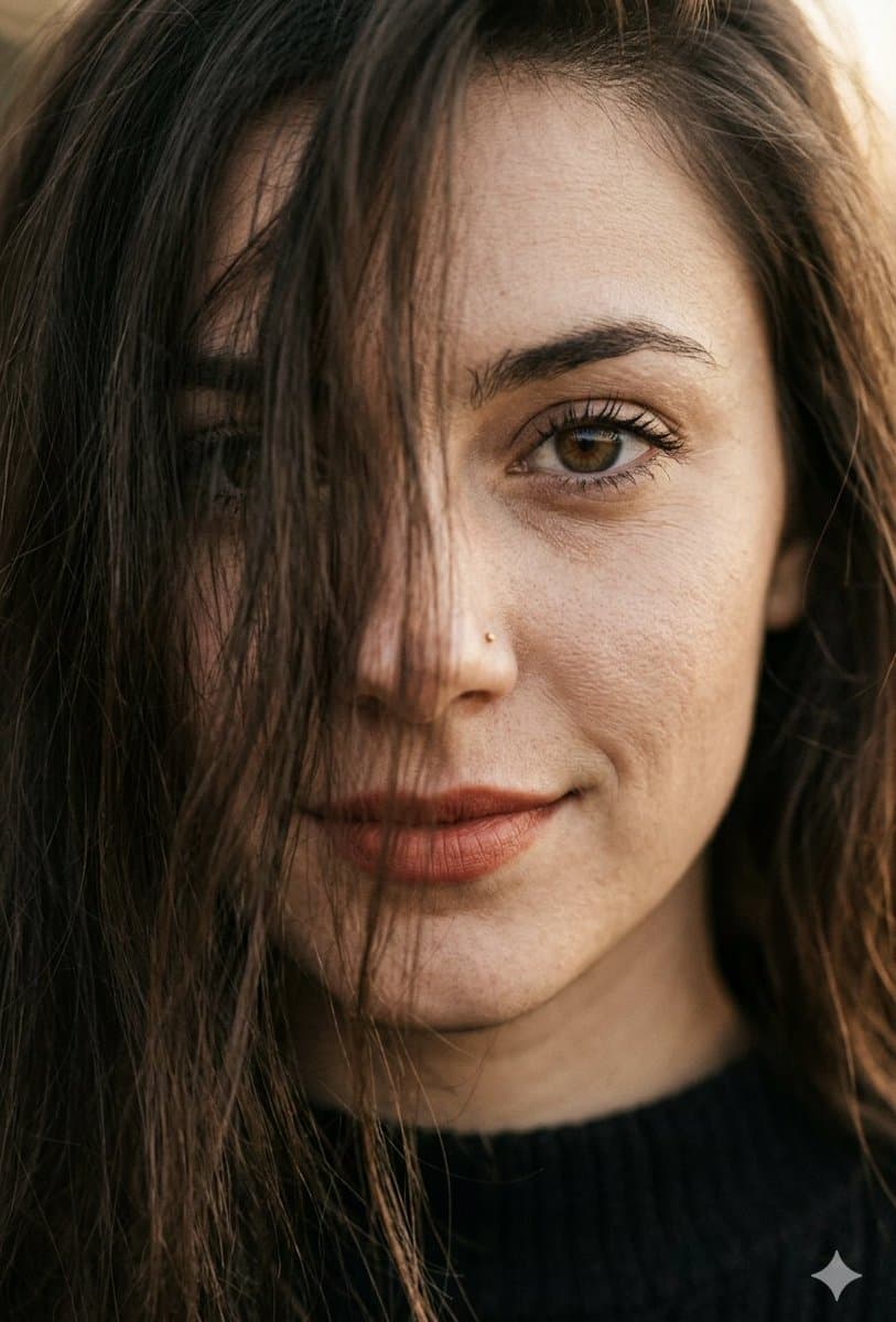 Ultra-Close-Up Macro Portrait of a Woman