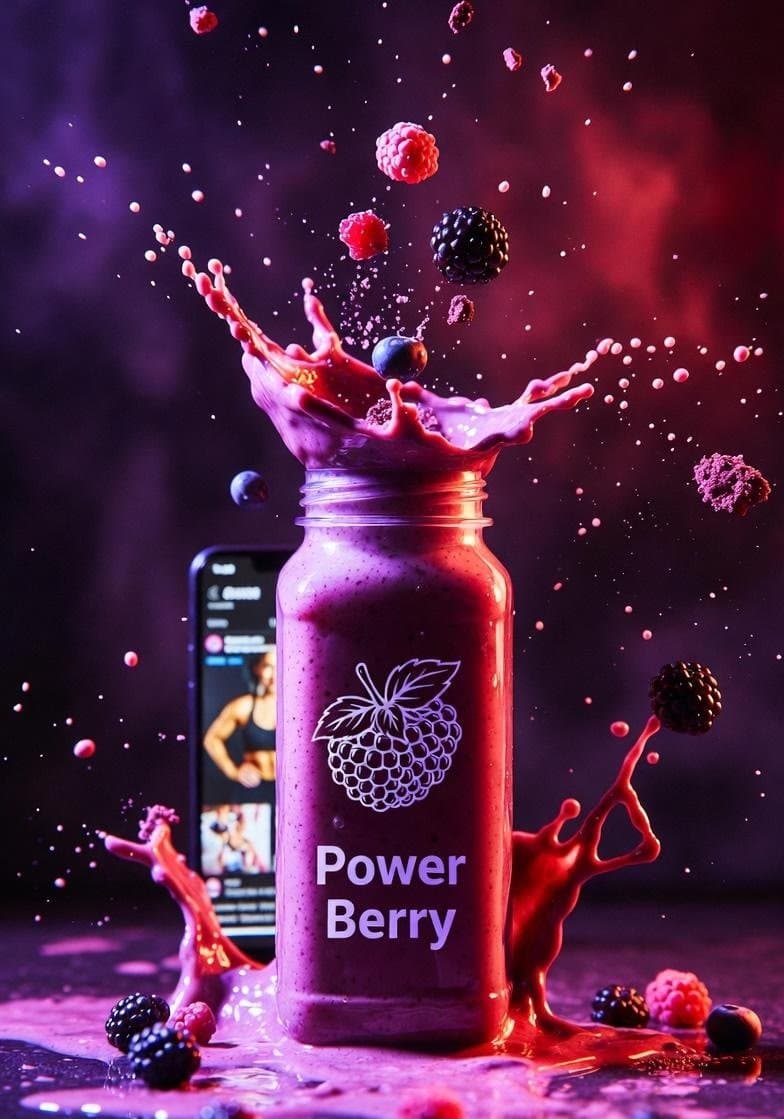 High-Energy Berry Smoothie Product Shot