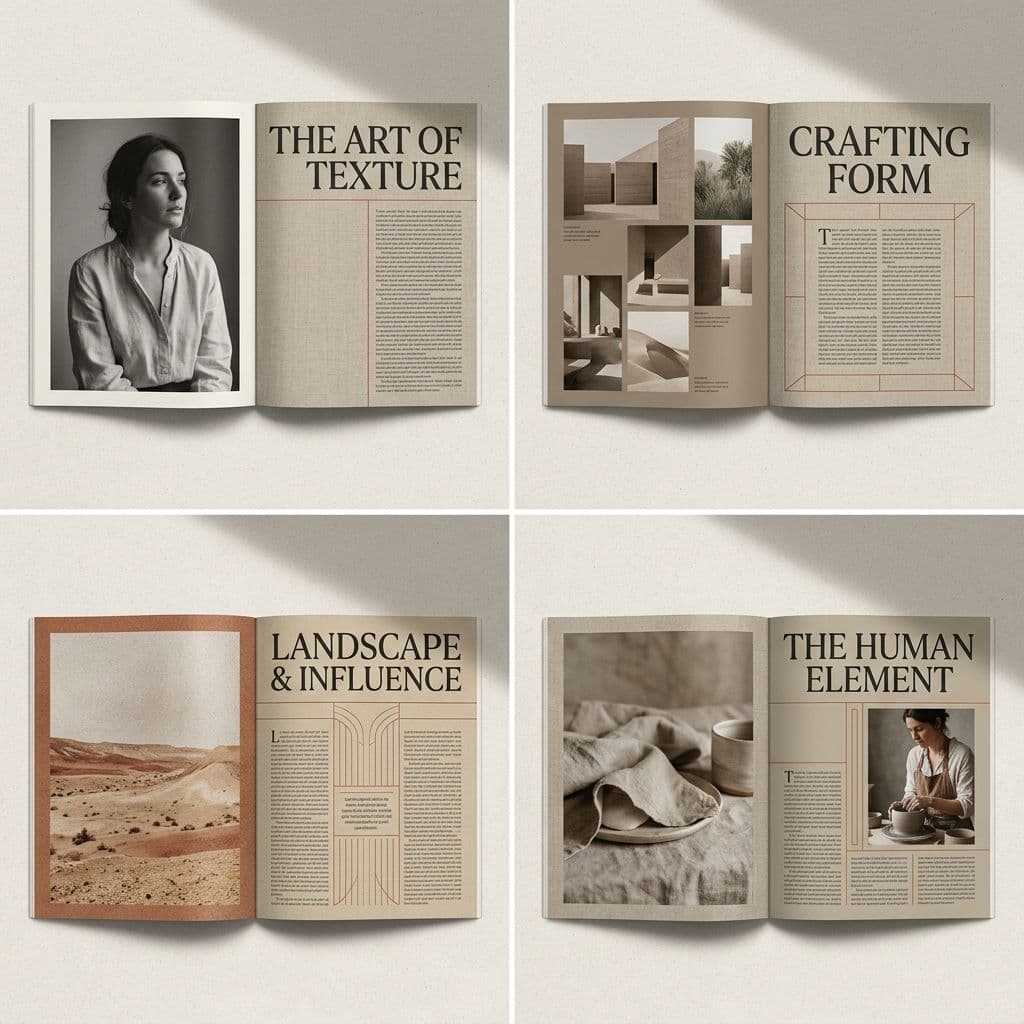 Editorial Magazine Spread Concept