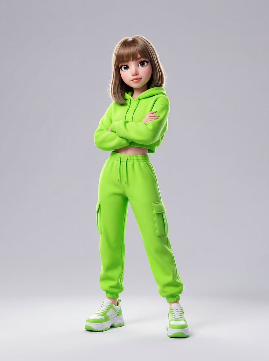 KPOP Idol in Disney-Pixar 3D Animation Style