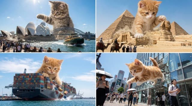 Kaiju Kitten Destroys Sydney Waterfront