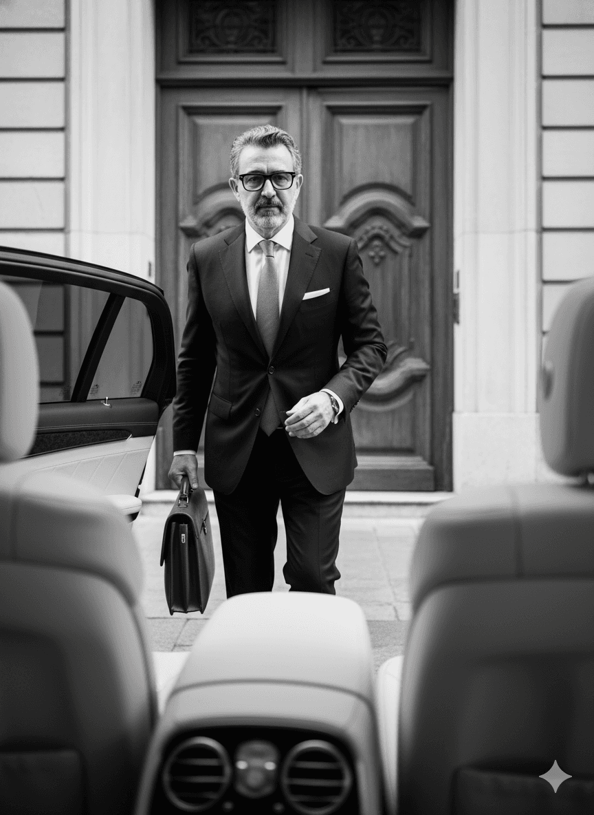 Urban Executive Male Portrait in Black and White