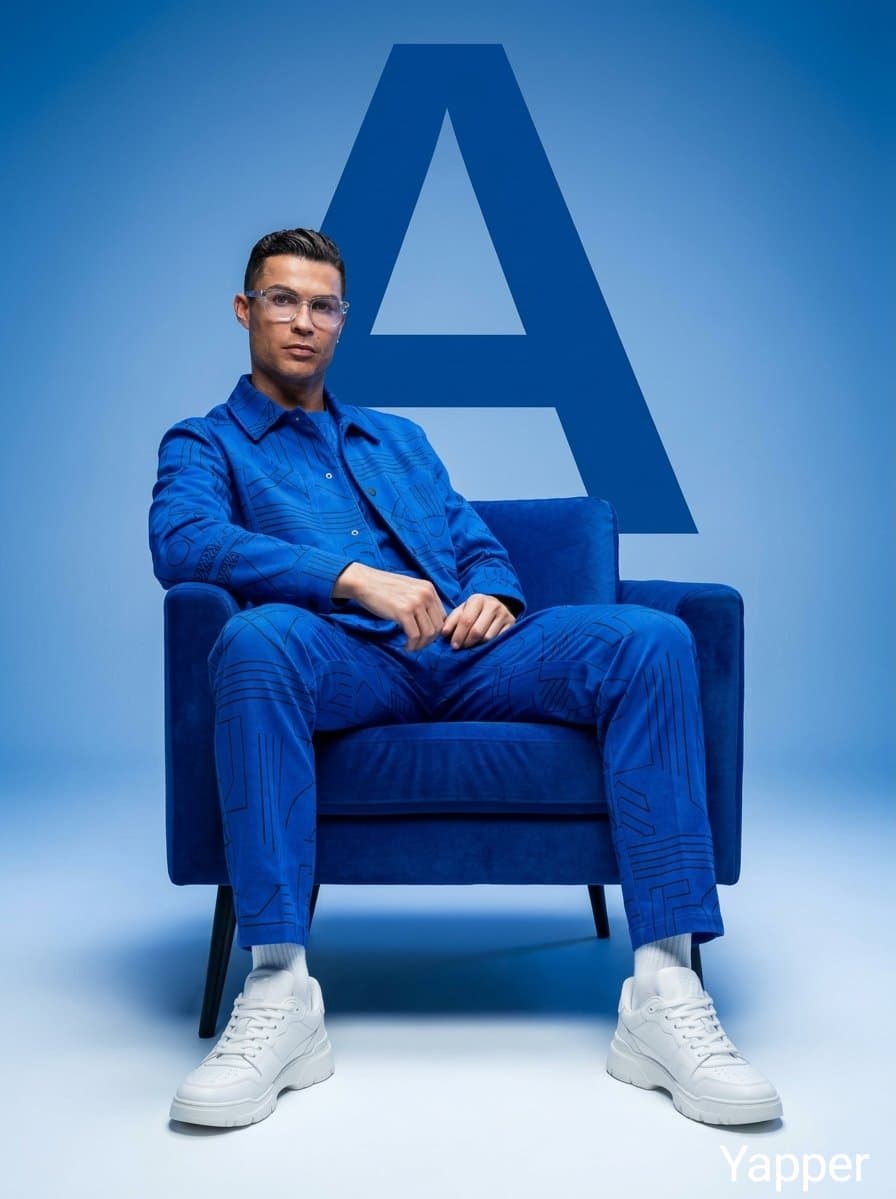 Minimalist Fashion Studio Photoshoot with Geometric 'A