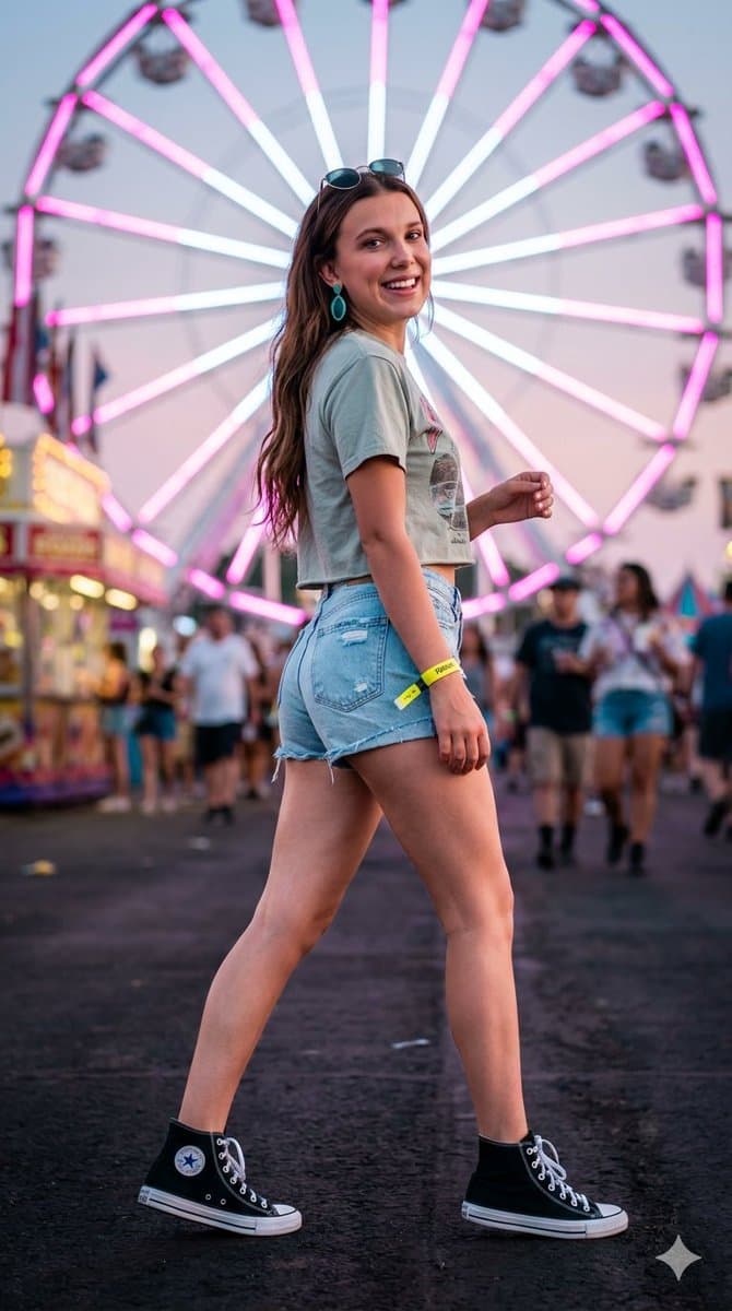 Millie Bobby Brown at an Outdoor Festival