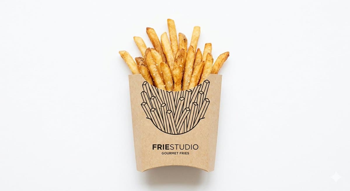Minimal Studio Shot: Food Emerging from Packaging