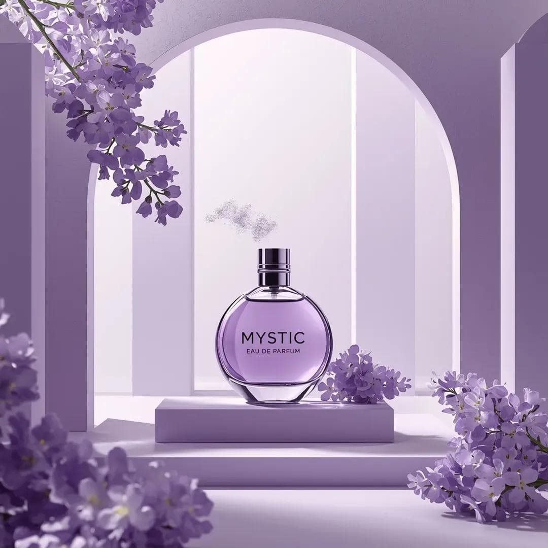 Ultra-realistic perfume bottle product photography