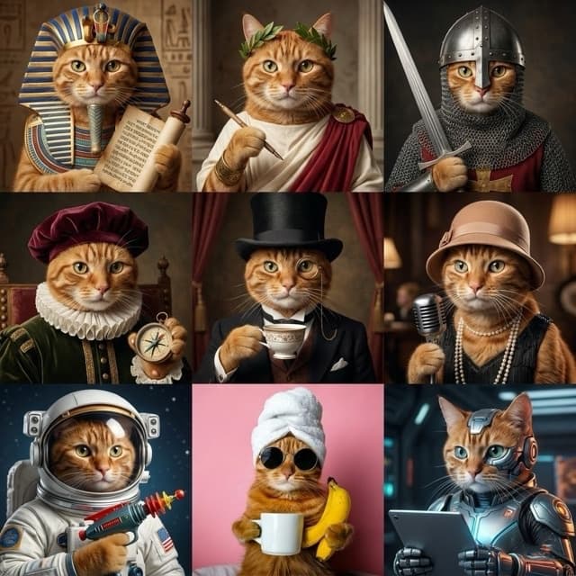 Character Through Historical Eras Grid