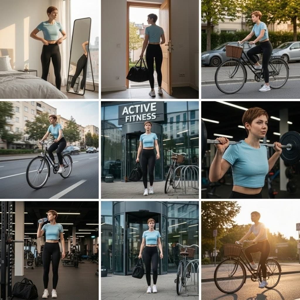Fitness Journey: Cinematic 9-Photo Collage