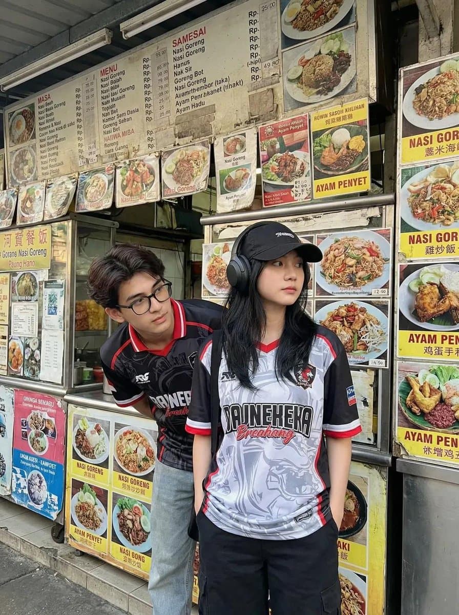 Candid Street Photography of Young Adults at Food Stall