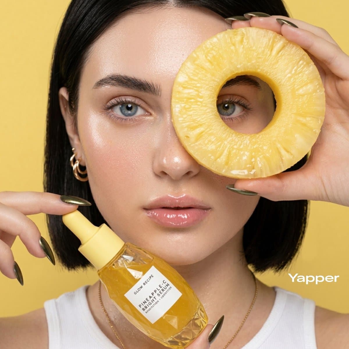 Luxury Skincare Ad: Pineapple & Glowing Skin