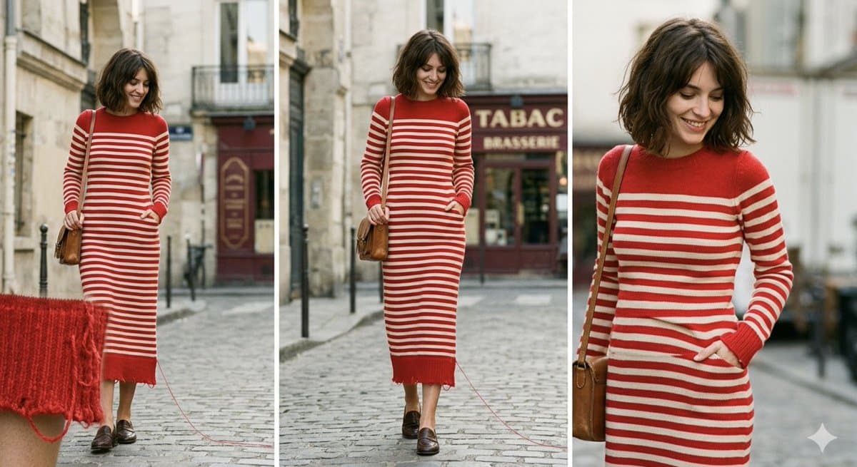 Parisian Chic with Unraveled Thread Triptych