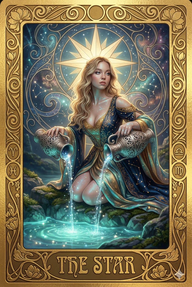 The Star Tarot Card: Sydney Sweeney as The Star Arcana