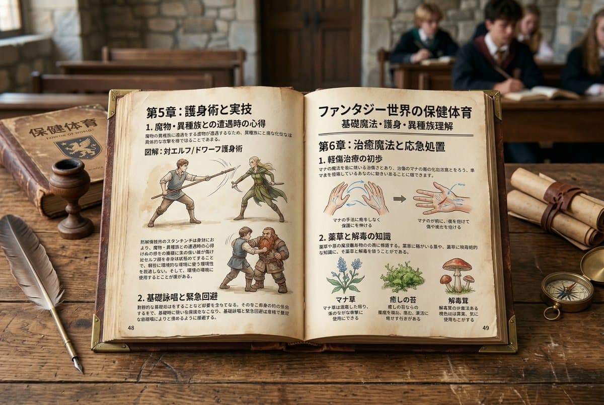 Fantasy World Textbook Page