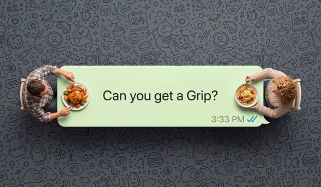 Hyper-realistic WhatsApp Speech Bubble Dining Table