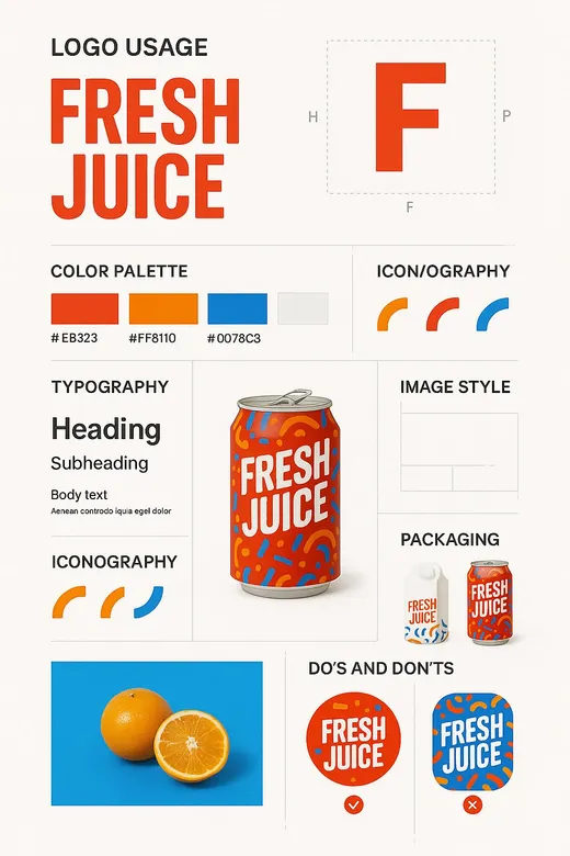 Brand Design Guide Poster with Product Mockup