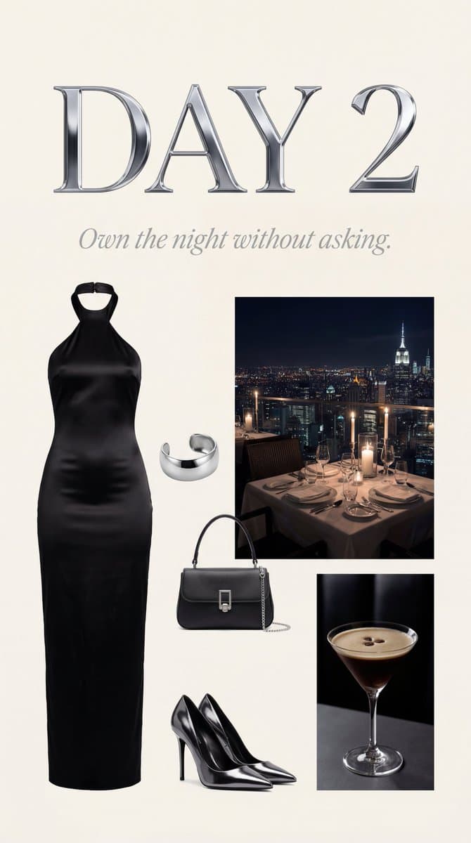 Night Luxury Fashion Moodboard & Scene