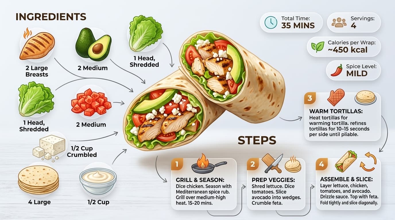 Modern Recipe Infographic with Floating Food