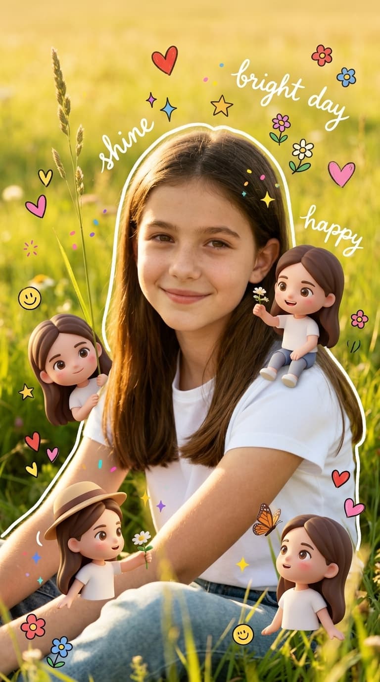 Chibi Miniatures with Doodle Effects