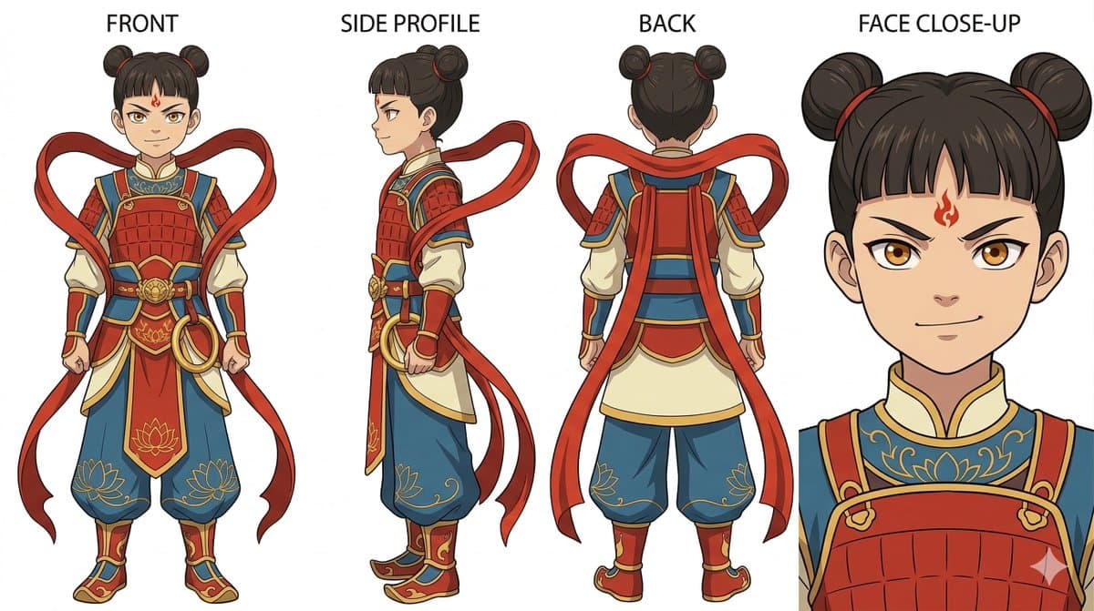 Nezha Character Turnaround
