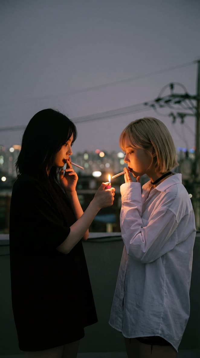 KPOP Idols Karina and Winter in Lo-fi Film Photography