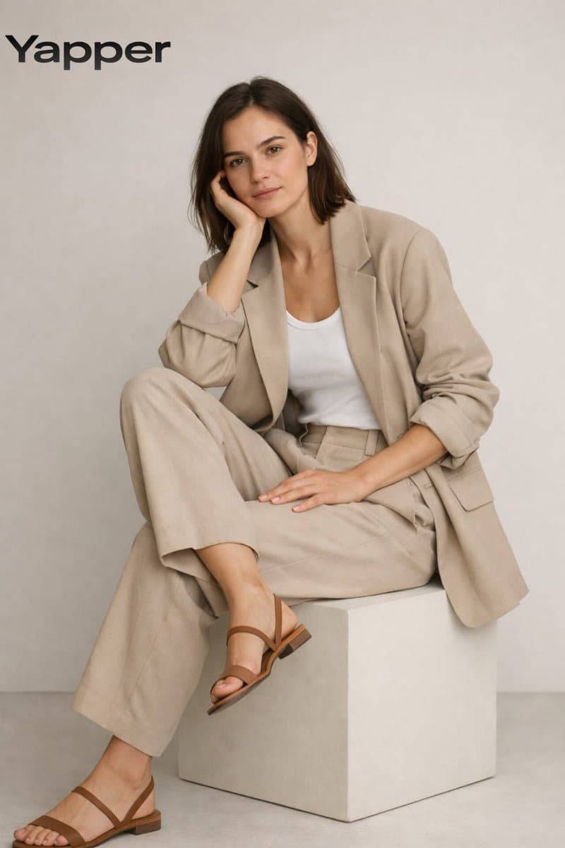 Minimalist Fashion Studio Portrait of a Woman