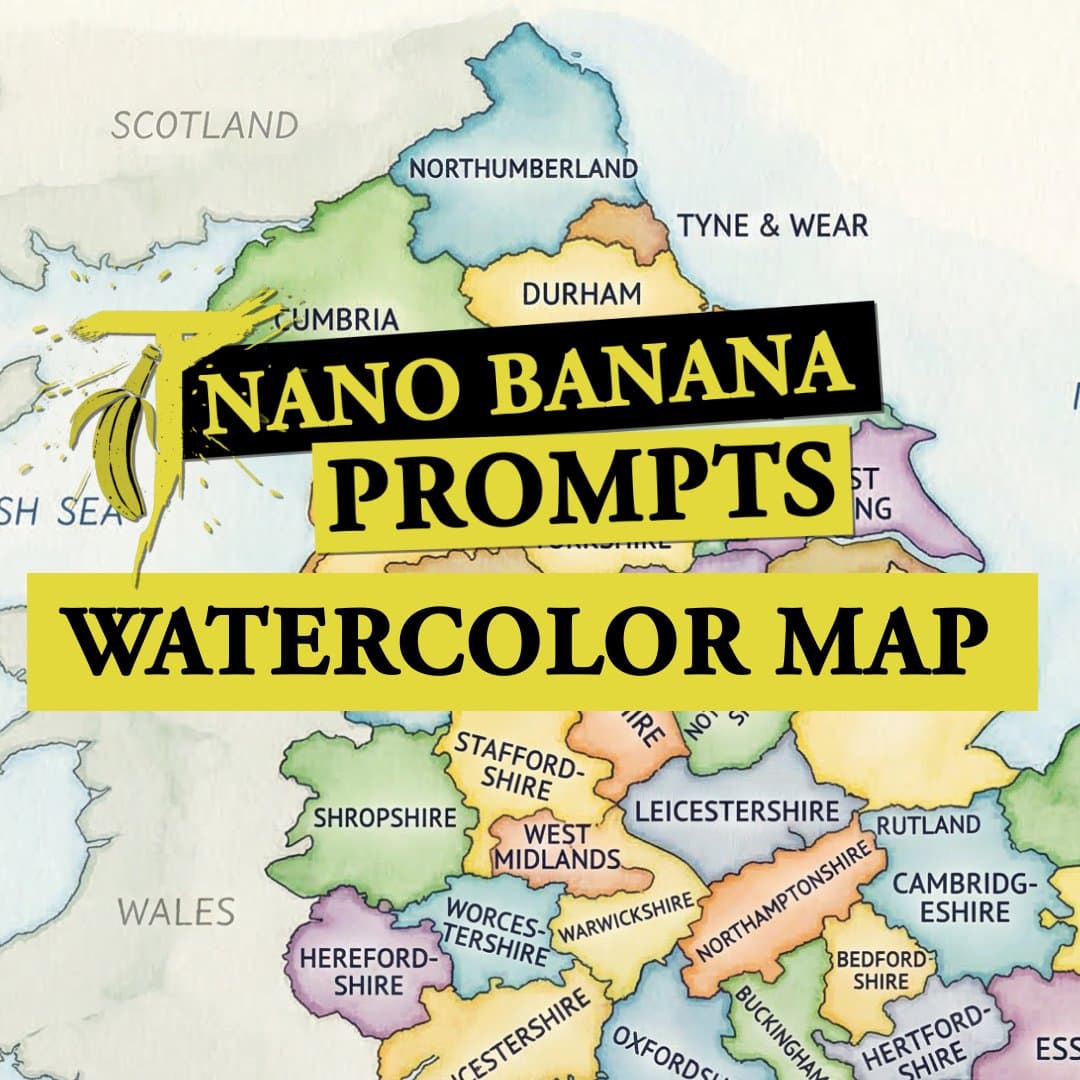 Watercolor Map of a Country with Administrative Divisions