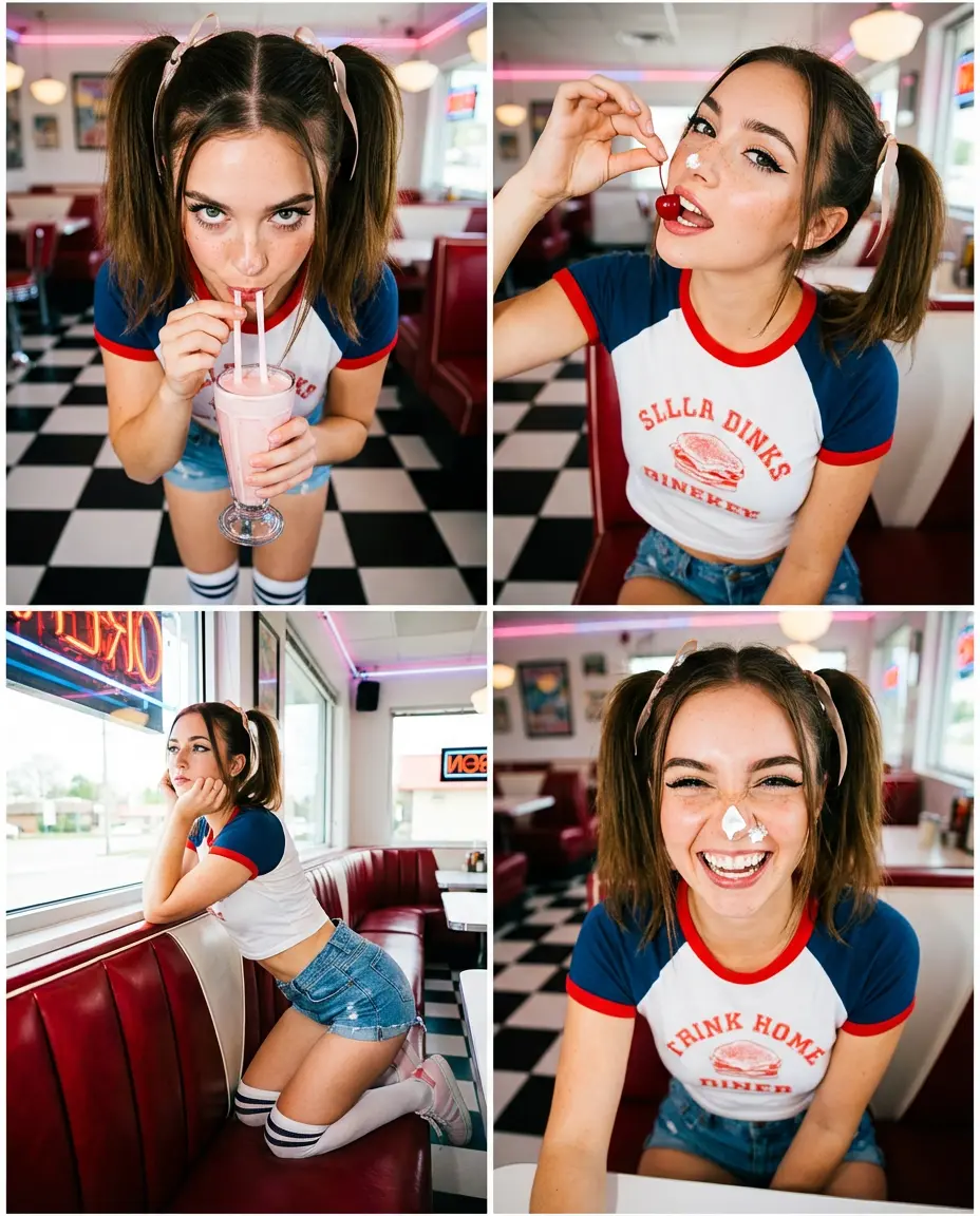 Retro Diner Influencer Photoshoot