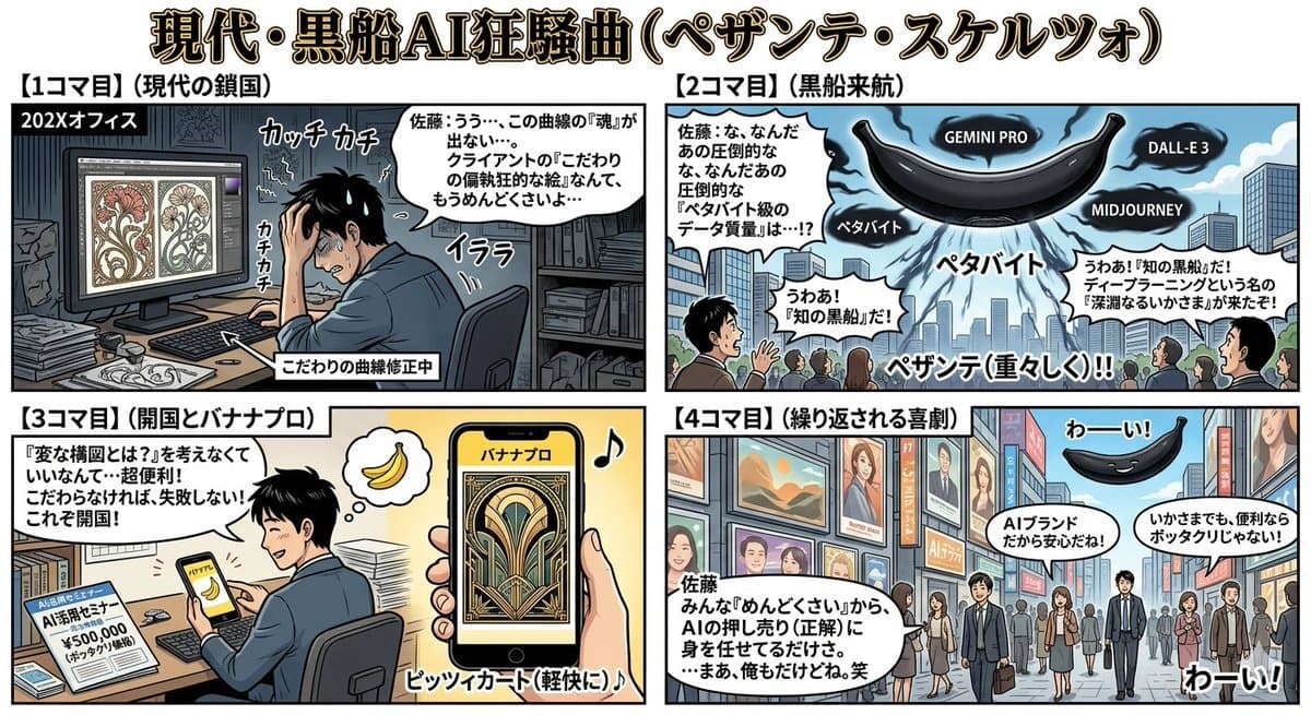 Modern Black Ship AI Rhapsody 4-Panel Manga