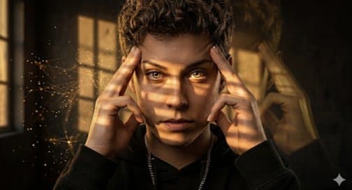 Cinematic Portrait of Man with Psychic Effects