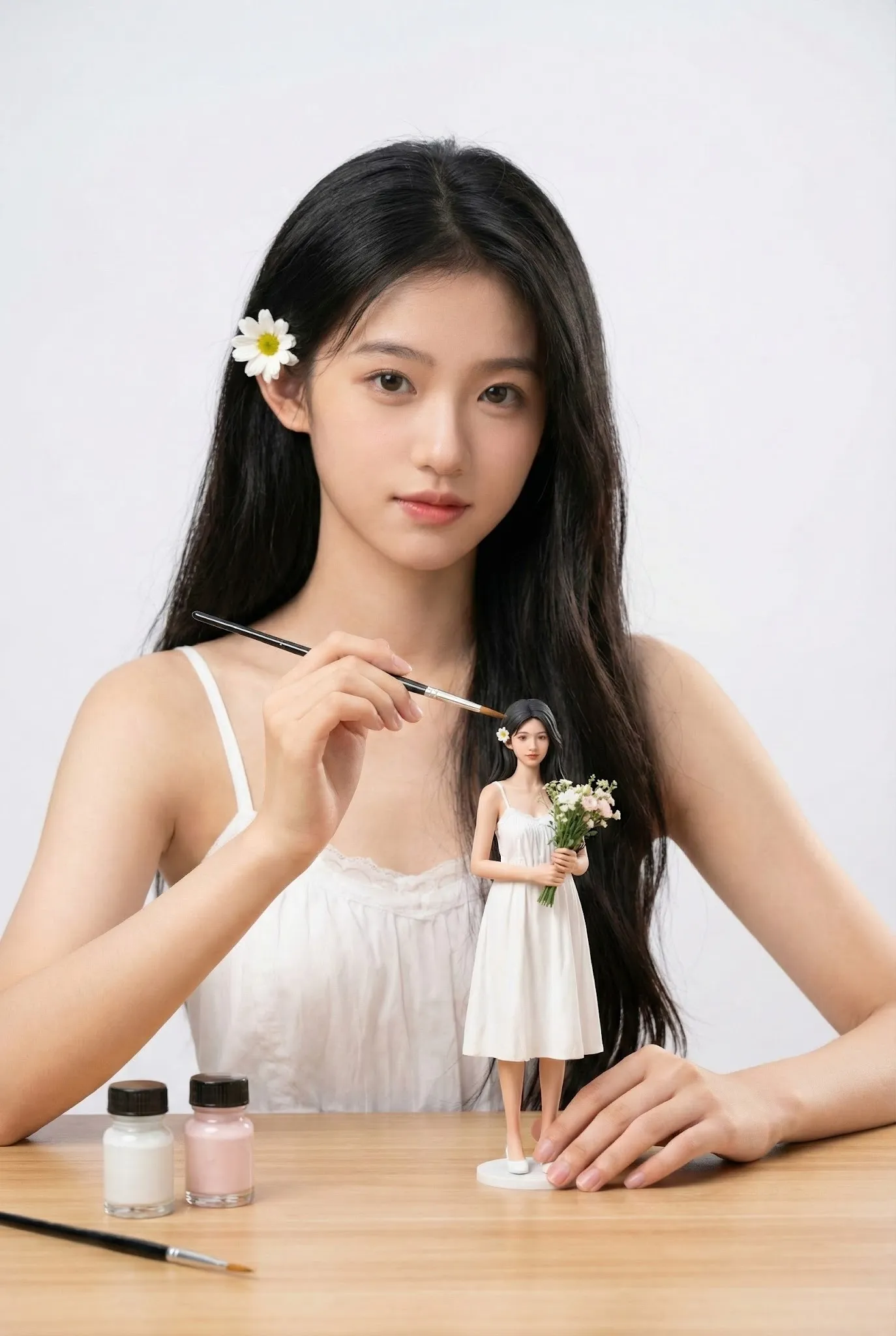 Artist Painting Miniature of Self