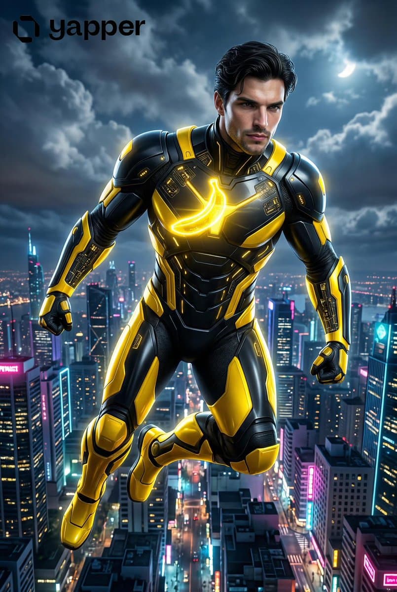 Futuristic Superhero Nano Banana