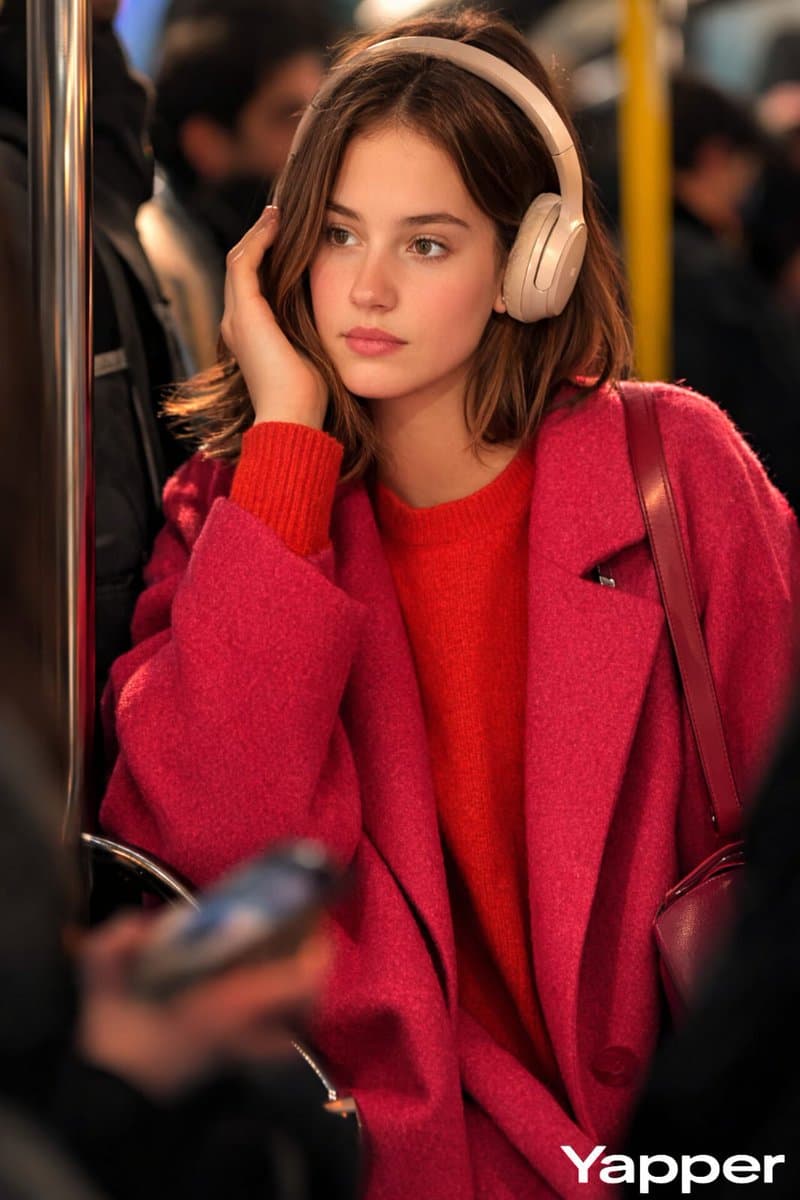 Luxury Campaign Photograph of Woman in Metro with Headphones