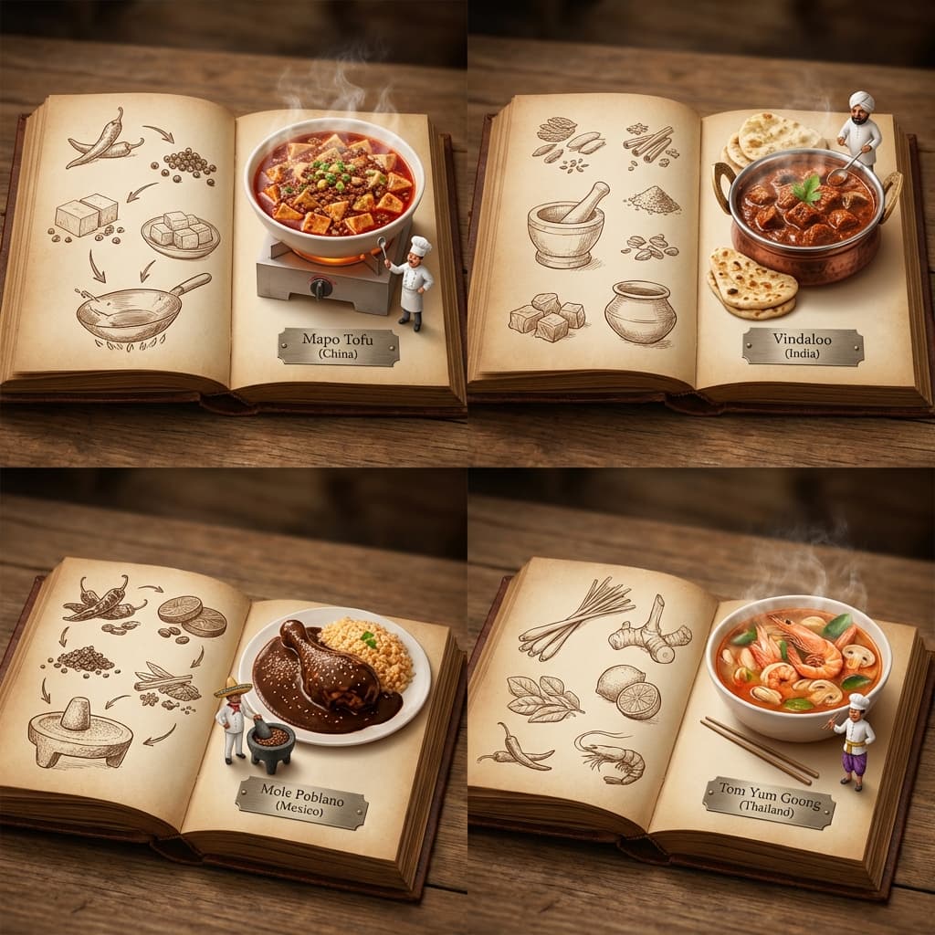Culinary Atlas Pop-Up Book Dioramas