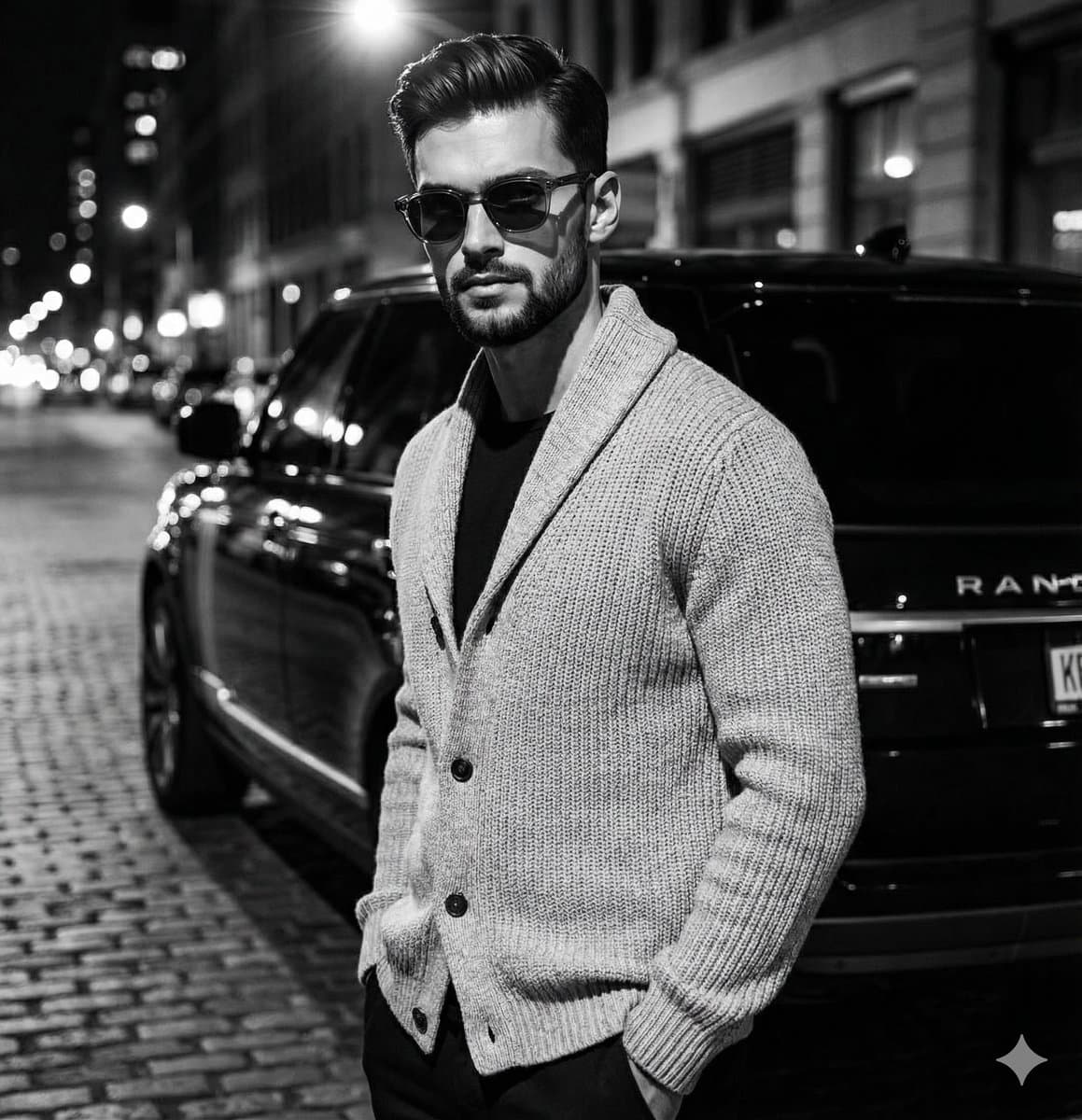 High-Contrast Black and White Fashion Editorial
