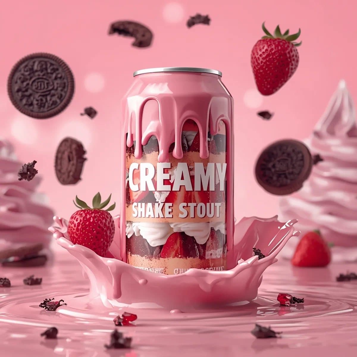 Prompt 1:
A hyper-realistic product shot of a pink dessert-