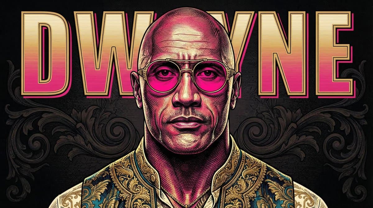 Neo-Baroque Engraved Pop Portrait with Bold Typography