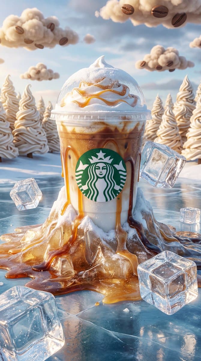 Starbucks Iced Caramel Macchiato
A surreal advertising photo