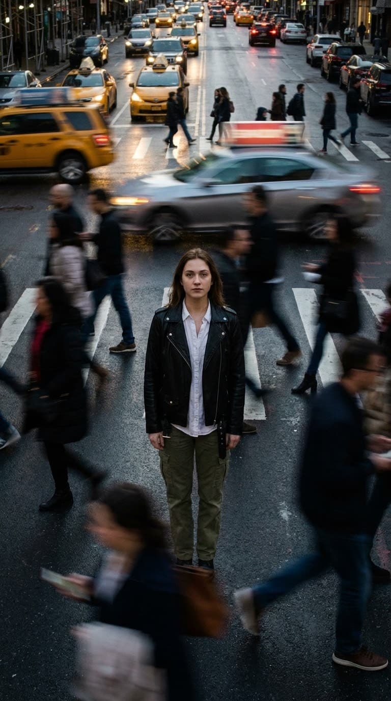 Cinematic Street Portrait with Motion Blur