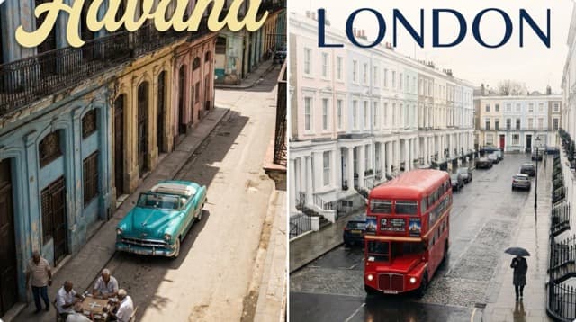 High-Angle Urban Photography Poster with Typography