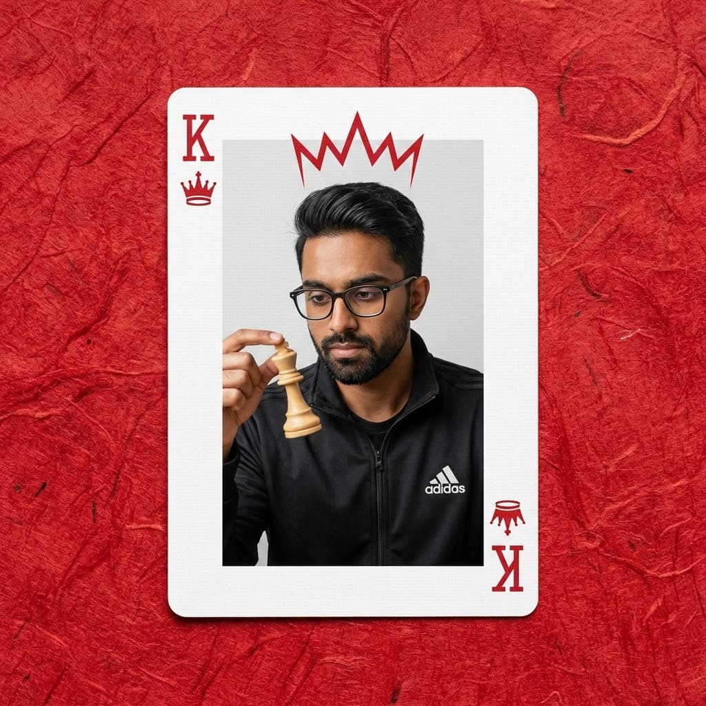 Playing Card with Custom King Portrait
