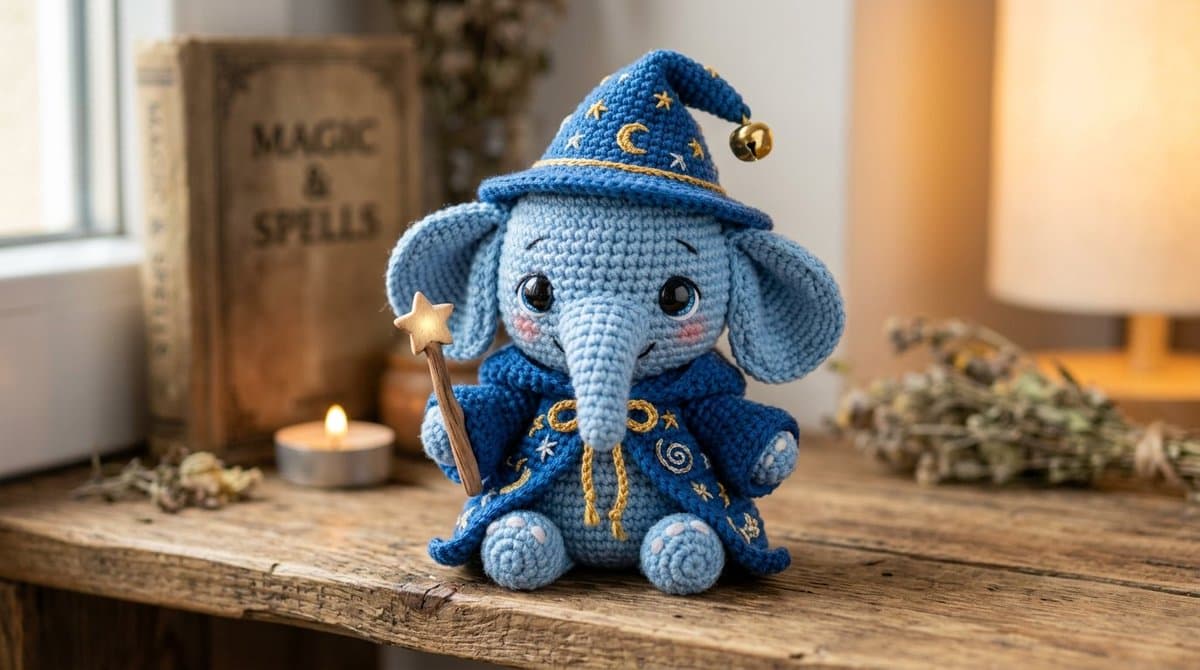 Cute Amigurumi Wizard Plush Animal