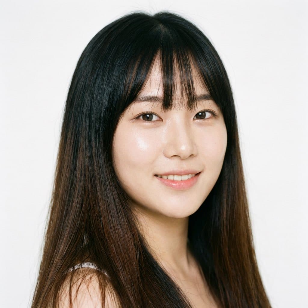 Korean Model Close-up with Bangs