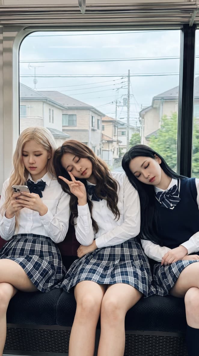 K-pop Idols on a Train