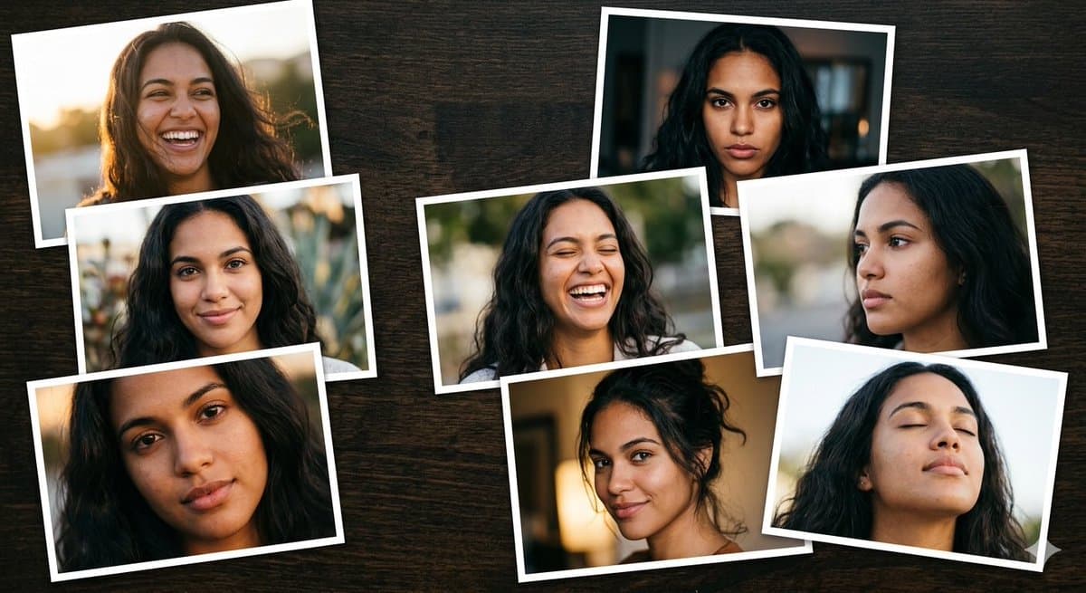 Dominican Woman Portrait Collage