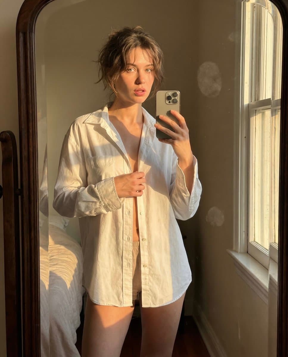 Mirror Selfie at Golden Hour