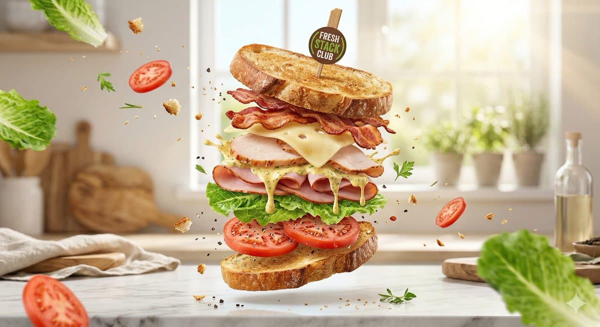 High-end Product Photography: Exploded View Sandwich